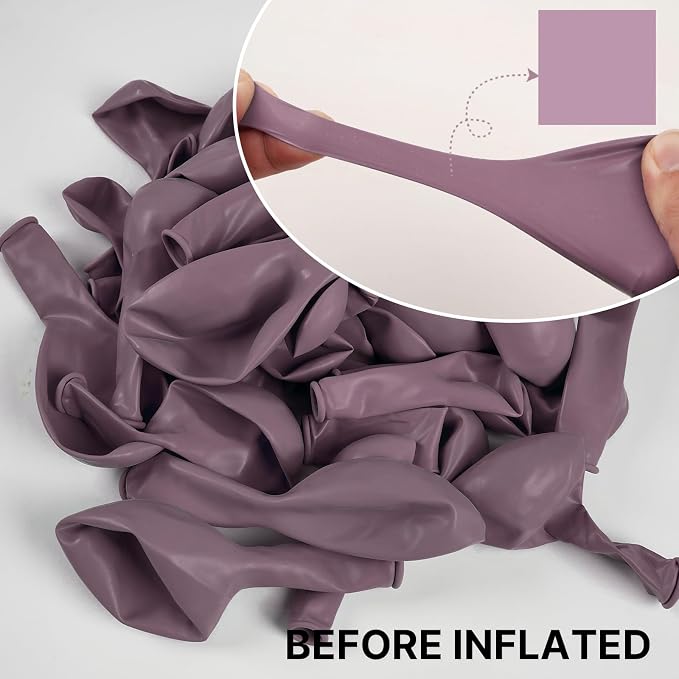 PartyWoo Dusty Purple Balloons 140pcs Lavender Boho Neutral Color | 18 12 10 5 - Image 2