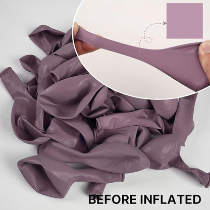 PartyWoo Dusty Purple Balloons 140pcs Lavender Boho Neutral Color | 18 12 10 5 - Image 2