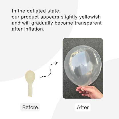 Awenztech 122pcs Clear Balloons, 18 12 10 5 inch Transparent Balloons Different - Image 2
