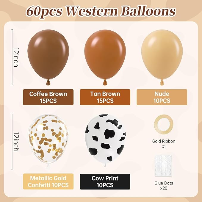 Brown Western Balloons - Image 2