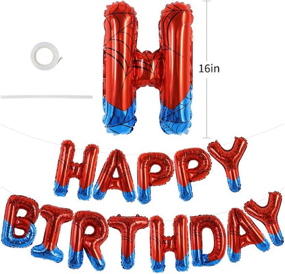 Vuzvuv Spider Theme Happy Birthday Balloon, Photography Background - Image 2