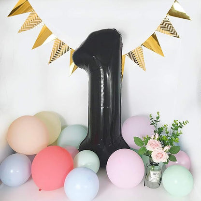TONIFUL 40 Inch Black Number 2 Balloons Large Foil 2nd Birthday Decorations | - Image 7