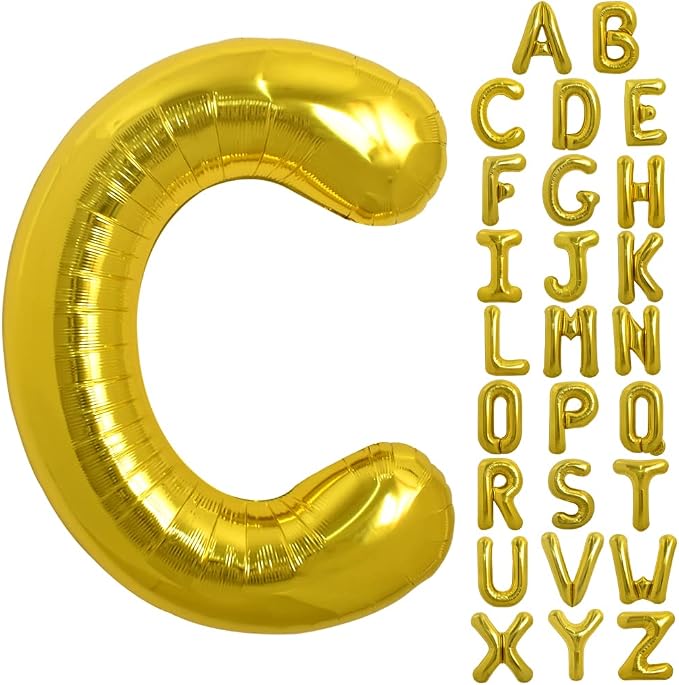 TONIFUL 40 Inch Large Gold Letter C Foil Balloons Alphabet Balloons | Giant by TONIFUL