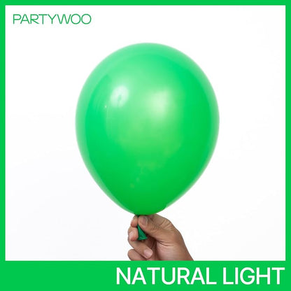 PartyWoo Green Balloons 101pcs Green Latex Helium Balloons 12 Inch | Birthday - Image 2