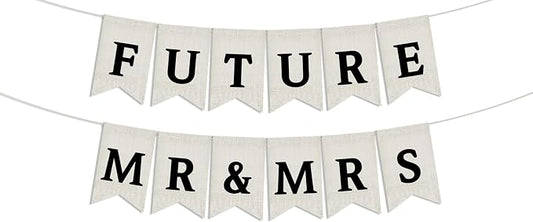 Burlap Future Mr & Mrs Banner by Hemicha
