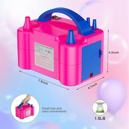 Electric Balloon Pump with Dual Nozzle & 2 Tying Tools | 110V 600W Portable - Image 8