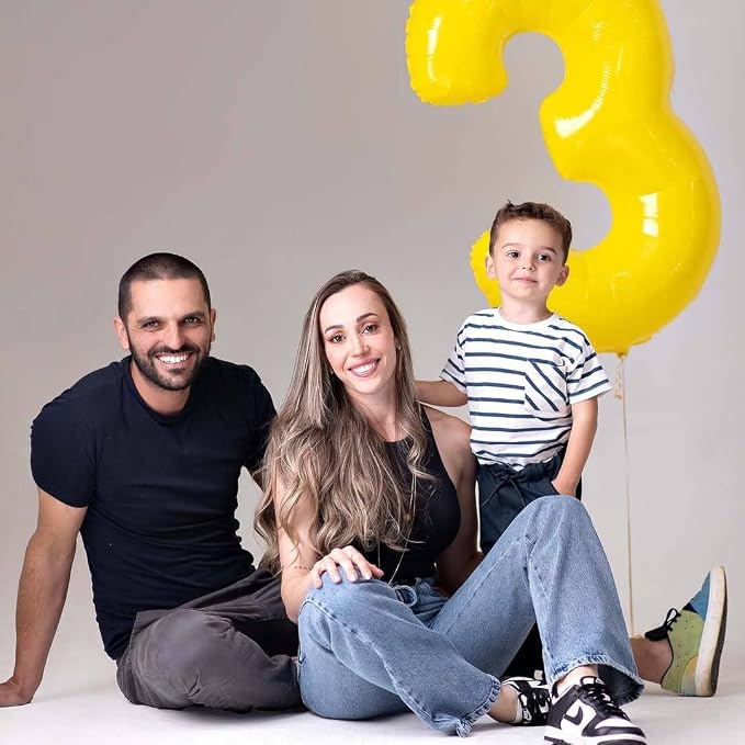 Yellow Number 7 Balloon 40 Inch, 7th Birthday Party Decorations Men Women | - Image 2