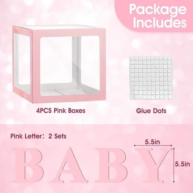 Ledido Baby Boxes with Letters for Baby Shower Decorations - Image 4