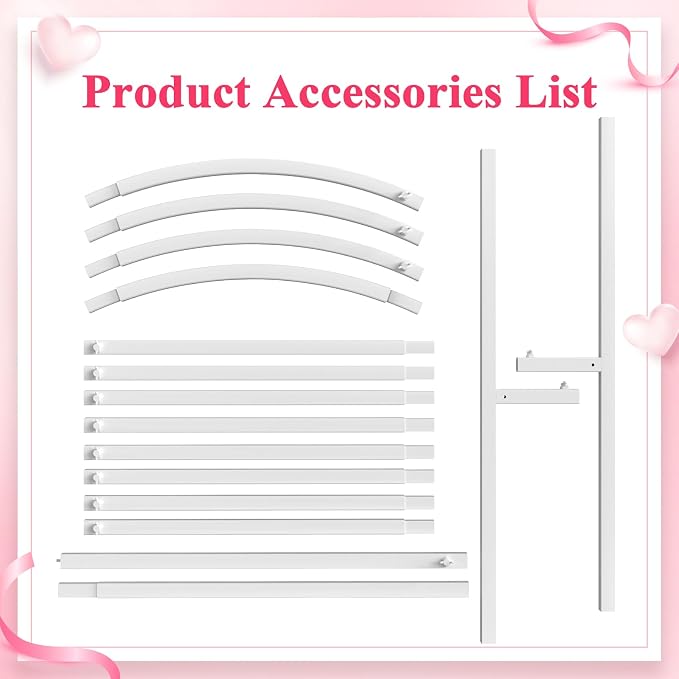6FT Arch Backdrop Stand White Metal Wedding Arch Backdrop Stand | Metal - Image 5