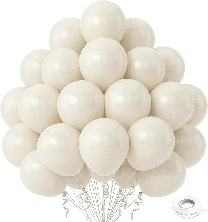 Sand White Balloons, Baby Shower, Anniversary, Graduation, Wedding Decorations by GoldenParty