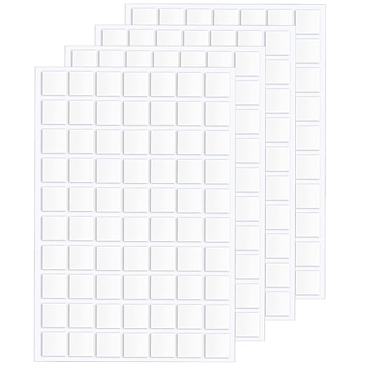 JANYUN 560 Pcs Sticky Dots Square Putty Clear Mounting Tape - Image 8