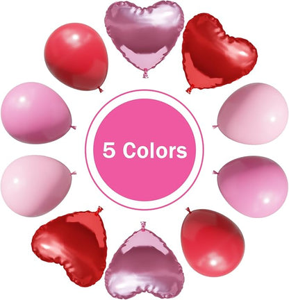 Red and Pink Valentine's Day Balloons Arch Kit Garland - Image 3