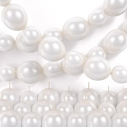 Pearl White Linking Balloons by Hapmori