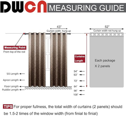 DWCN Extra Long Ombre Blackout Curtains - Image 8