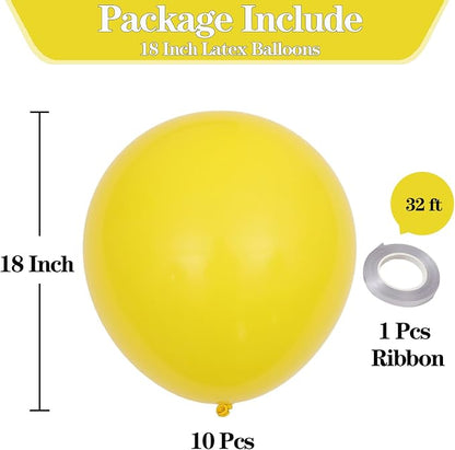 18 Inch Yellow Balloons, Baby Shower, Birthday Party and Event Decoration - Image 2