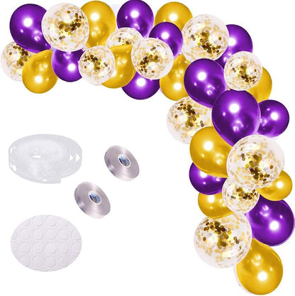 Purple Gold Balloon Garland Arch Kit by PASOCON