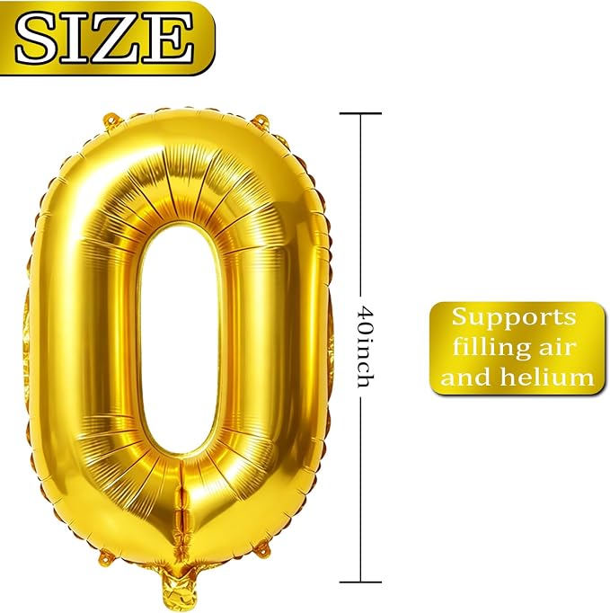 40 Inch Number 97 Balloons for 97th Birthday Party Decorations, 0-100 Gold - Image 4