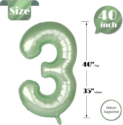Oliver Green Number 3 Balloon 40 Inch - Image 5