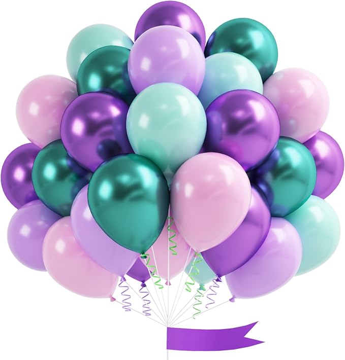Mermaid Party Balloon Set by OTLGEUA