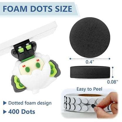 400 PCS 2mm Double Sided Foam Dots 0.4" Foam Round Dots 3D Foam Tape Craft - Image 2