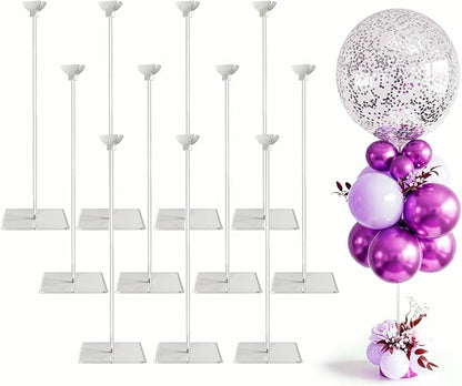 12 Pack Acrylic Balloon Stands for Table, Reusable Party Centerpiece Kits | 16 by lightsfever