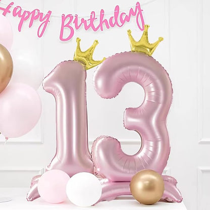 Crown Pink Number 1 Balloon - Image 4