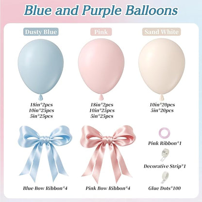 155pcs Gender Reveal Balloon Arch - Image 2