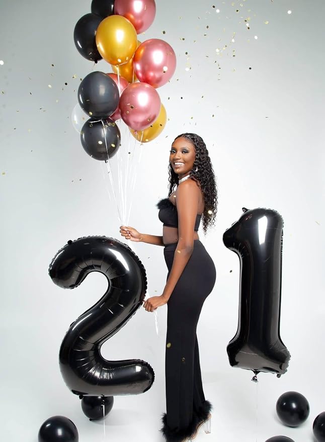 40 Inch Black Number 5 Balloon Birthday Party Decorations - Image 8