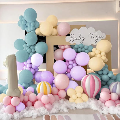 Blue Purple Pink Nude Balloon Garland Arch Kit - Image 6
