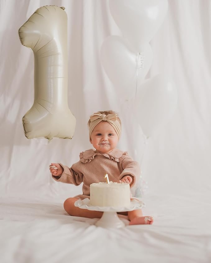 Cream Number 0 Balloon 40 Inch - Image 2