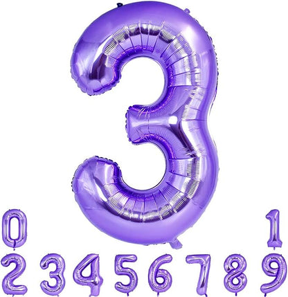 TONIFUL 40 Inch Purple Large Numbers Balloon 0-9 Birthday Party Decor, Foil by TONIFUL