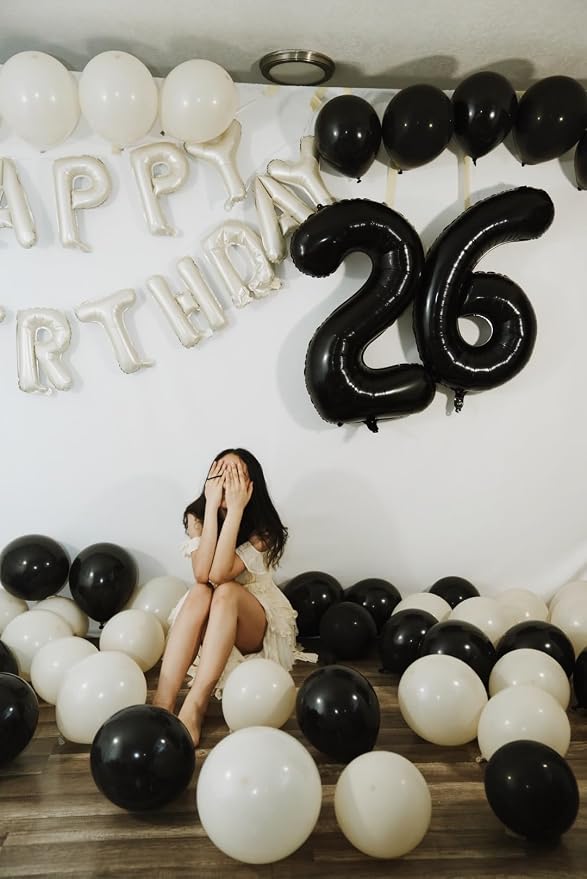 8 Balloon 40 inch Black Number Balloons - Image 2