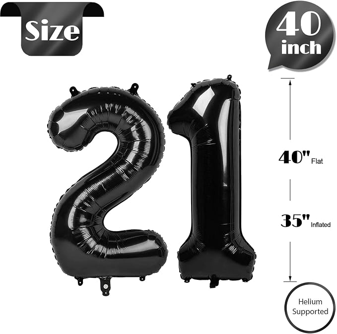 Black 21 Balloon - Image 6