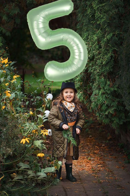 40 Inch Number 2 Balloon, Olive Green Birthday Decorations - Image 5