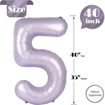 Lilac Number 5 Balloon 40 Inch - Image 5