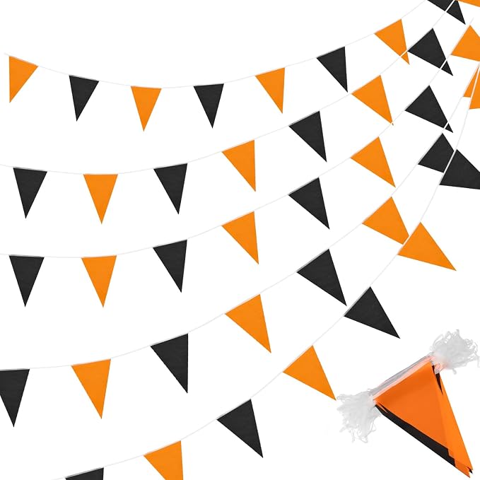 Tatuo 200 Feet Solid Pennant Banners Flags String Triangle Hanging DIY Bunting by Tatuo