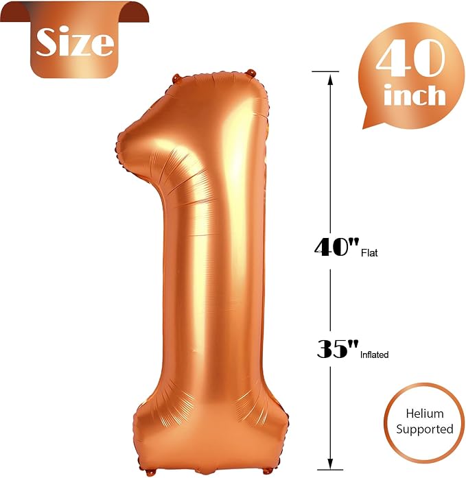 Orange 1 Balloon - Image 5