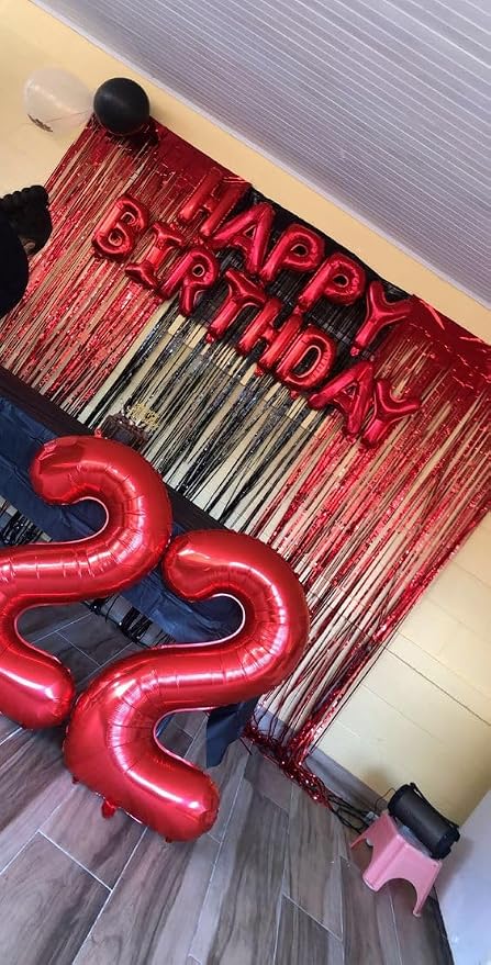 Red Number 13 Balloon 40 Inch - Image 2