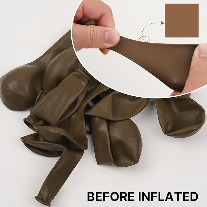 PartyWoo Brown Balloons 50pcs Boho Neutral Coffee Tan Fall Color | Balloons - Image 2