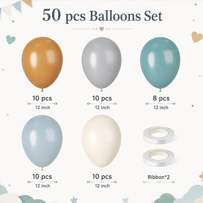 Brown Blue Teal Balloons - Image 2
