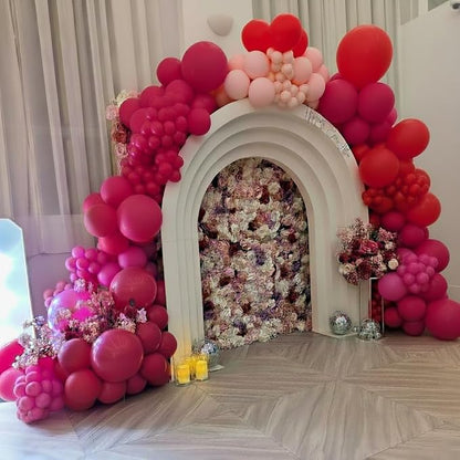Red and Hot Pink Balloon Arch Kit - Image 6