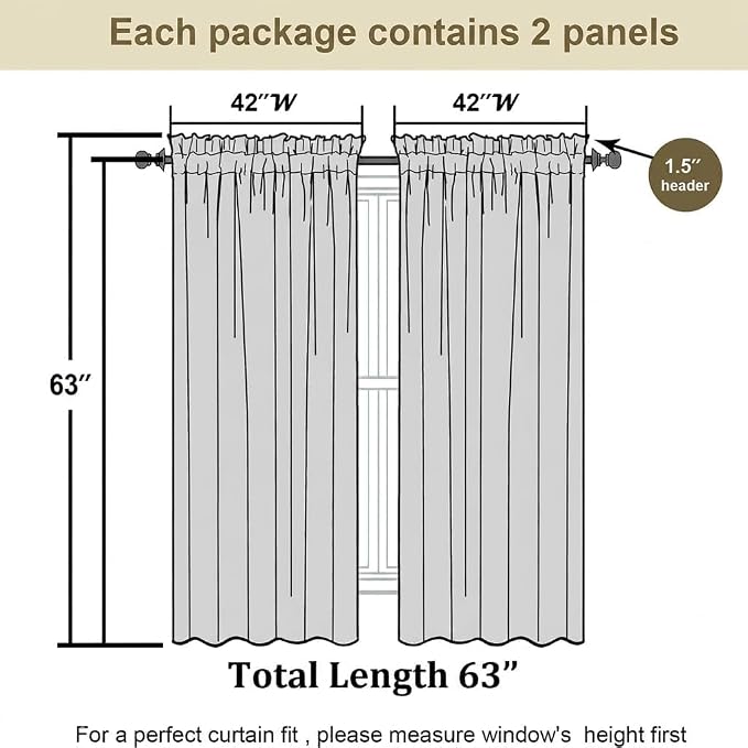 Grey and Grayish White Curtains - Image 5