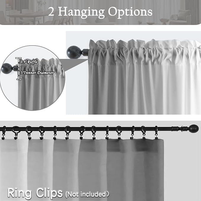 Grey and Grayish White Curtains - Image 5