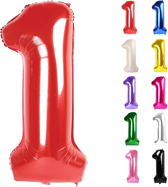 Red Number 1 Balloon 40 Inch by IWERP
