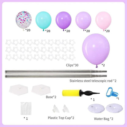 Pink and Purple Balloon Column Stand Kit Set of 2 - Image 3