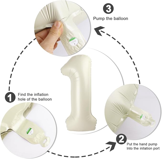 15 Balloon Numbers 40Inch for 15th Year Old Birthday Decorations, Cream | 40In - Image 8