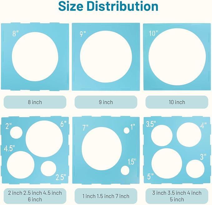 Auihiay 14 Holes Balloon Sizer Cube, Plastic Blue Balloon Sizer | Balloon Size - Image 3