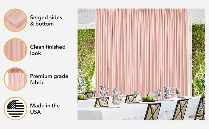 AK Trading DRAPE-5x10 Polyester Backdrop Drapes Curtains Panels - Image 9
