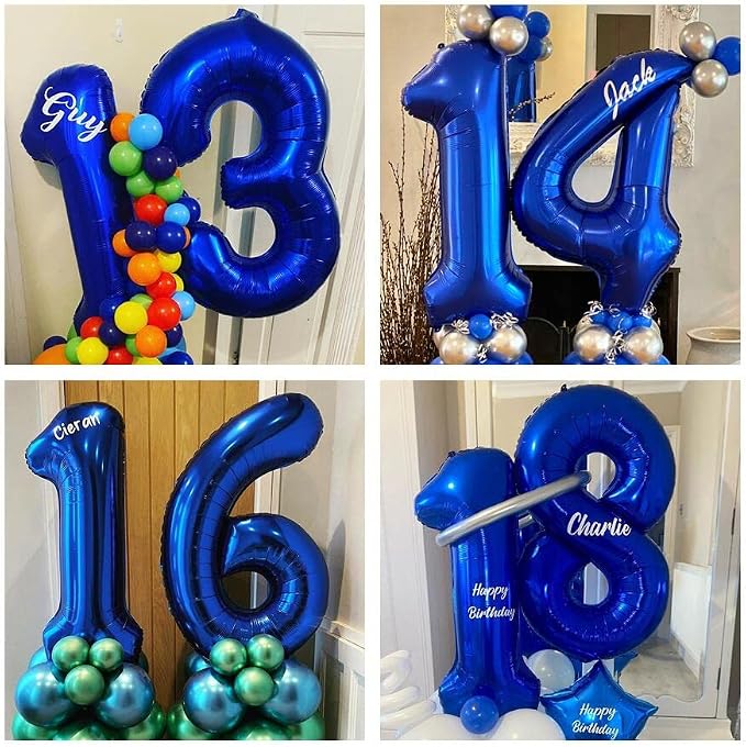 Navy Blue 26 Balloon Numbers, 40 Inch Dark Blue 26 or 62 Birthday Balloons - Image 4