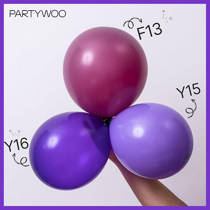 PartyWoo Purple Balloons 50pcs Dark Purple Royal Color 5 Inch | Balloons - Image 7